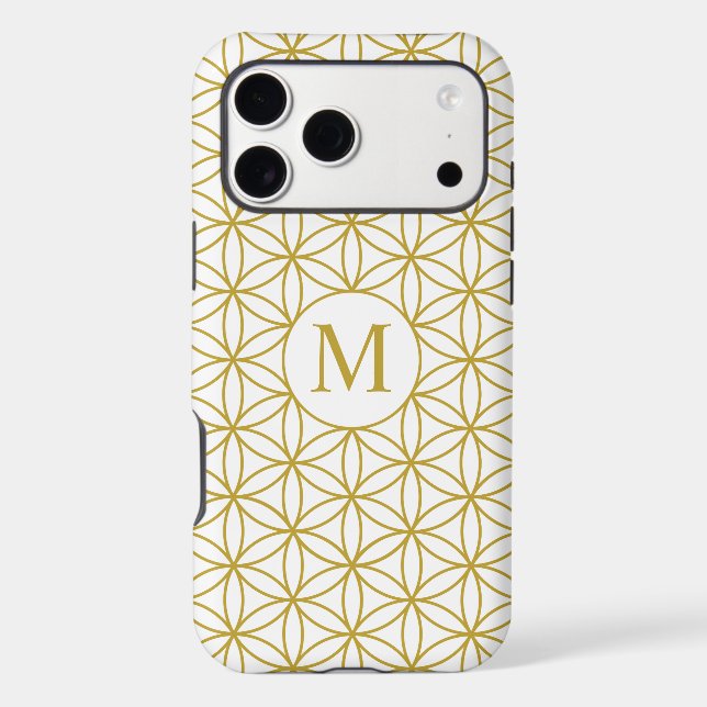 Flower of Life Ptn (Personalized) – Gold on White (Back)