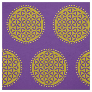 Flower of Life - punched gold + your ideas Fabric