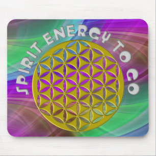 FLOWER OF LIFE - punched - SPIRIT ENERGY TO GO Mouse Mat