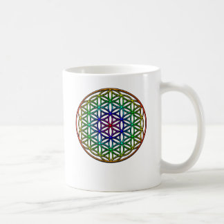 Flower of Life (rainbow) sacred geometry symbol Coffee Mug