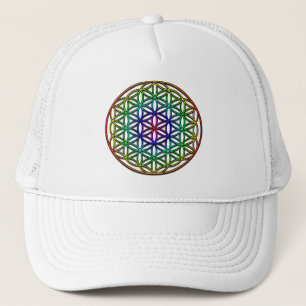 Flower of Life (rainbow) sacred geometry symbol Trucker Hat