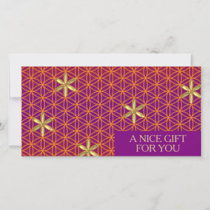 FLOWER OF LIFE - red gold pattern