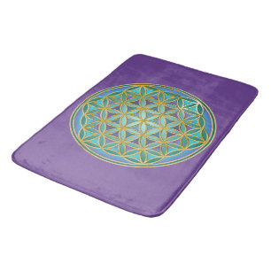 FLOWER OF LIFE - Sacred Geometrie Design 1 Bath Mat