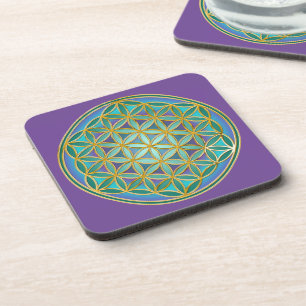 FLOWER OF LIFE - Sacred Geometrie Design 1 Coaster