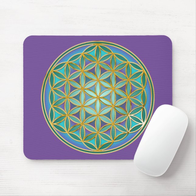 FLOWER OF LIFE - Sacred Geometrie Design 1 Mouse Mat (With Mouse)