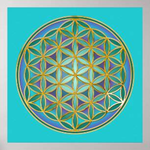 FLOWER OF LIFE - Sacred Geometrie Design 1 Poster