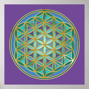 FLOWER OF LIFE - Sacred Geometrie Design 1 Poster
