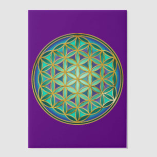 FLOWER OF LIFE - Sacred Geometrie Design 1 Vellum Invitations