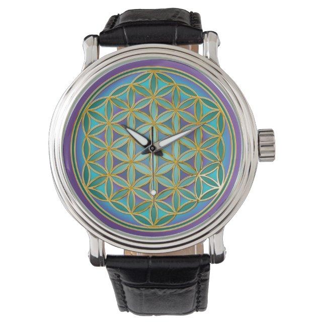 FLOWER OF LIFE - Sacred Geometrie Design 1 Watch (Front)