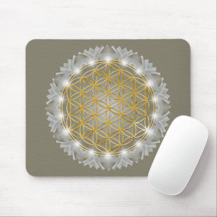 FLOWER OF LIFE - Sacred Geometrie Light 1 Mouse Mat