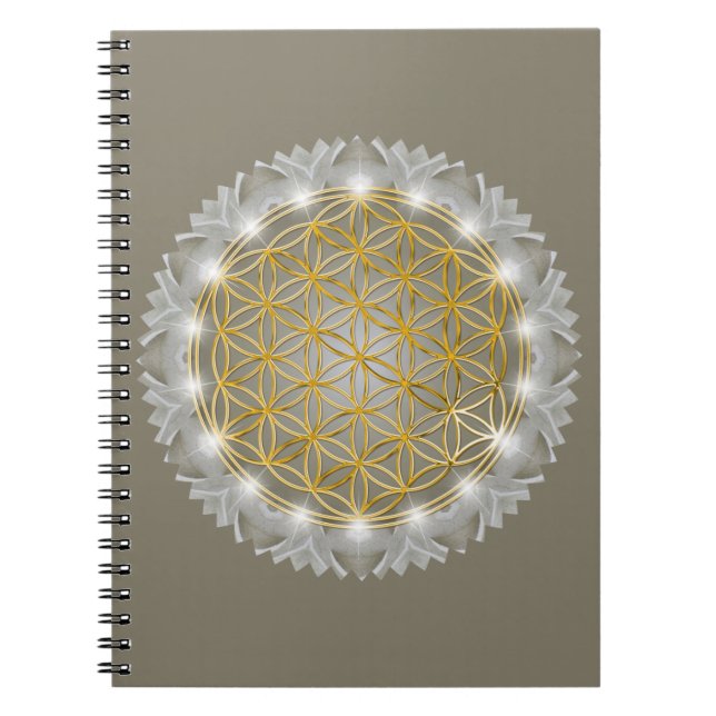 FLOWER OF LIFE - Sacred Geometrie Light 1 Notebook (Front)