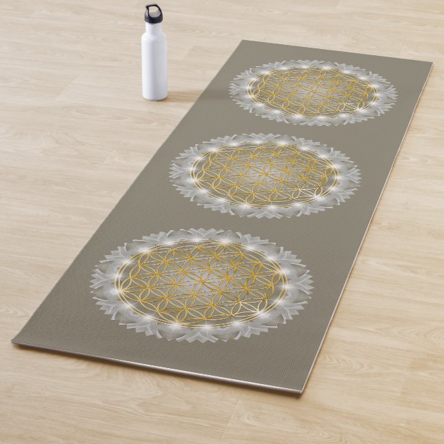 FLOWER OF LIFE - Sacred Geometrie Light 1 Yoga Mat (In Situ)