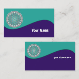 FLOWER OF LIFE - Sacred Geometrie Light 2 Business Card