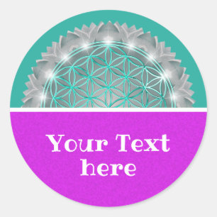 FLOWER OF LIFE - Sacred Geometrie Light 2 Classic Round Sticker