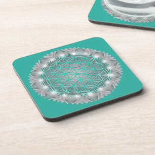 FLOWER OF LIFE - Sacred Geometrie Light 2 Coaster