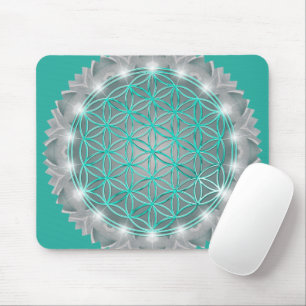 FLOWER OF LIFE - Sacred Geometrie Light 2 Mouse Mat