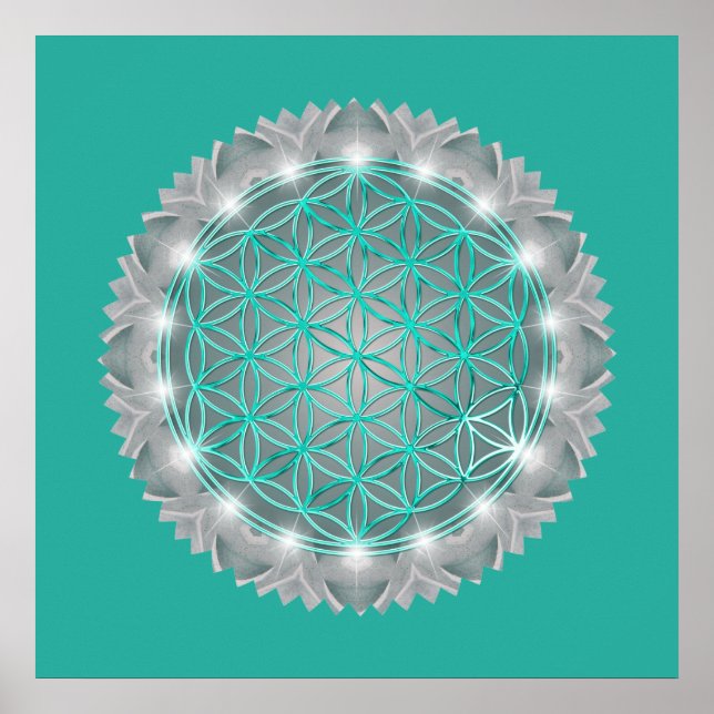FLOWER OF LIFE - Sacred Geometrie Light 2 Poster (Front)