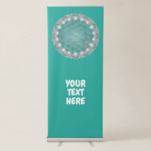FLOWER OF LIFE - Sacred Geometrie Light 2 Retractable Banner