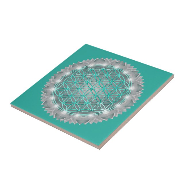 FLOWER OF LIFE - Sacred Geometrie Light 2 Tile (Side)