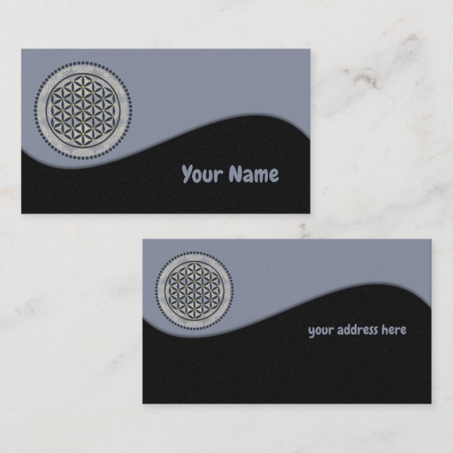 FLOWER OF LIFE - Sacred Geometrie Symbol Art 1 Business Card (Front/Back)