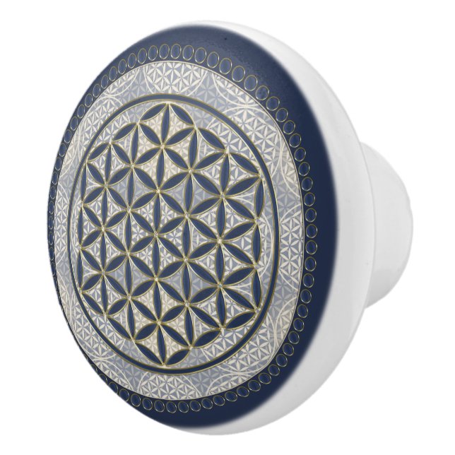 FLOWER OF LIFE - Sacred Geometrie Symbol Art 1 Ceramic Knob (Right)