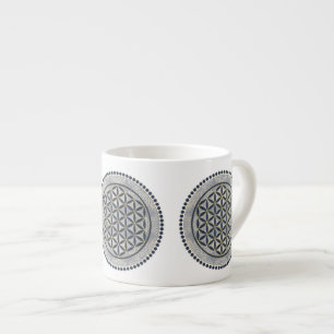 FLOWER OF LIFE - Sacred Geometrie Symbol Art 1 Espresso Cup