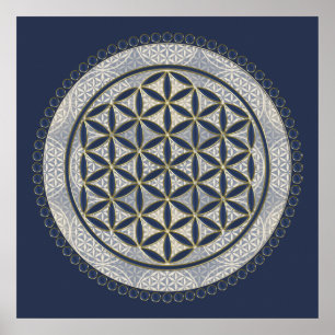 FLOWER OF LIFE - Sacred Geometrie Symbol Art 1 Poster