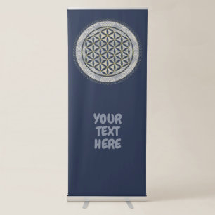 FLOWER OF LIFE - Sacred Geometrie Symbol Art 1 Retractable Banner
