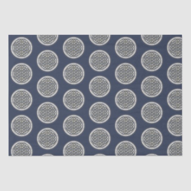 FLOWER OF LIFE - Sacred Geometrie Symbol Art 1 Tissue Paper (Front)