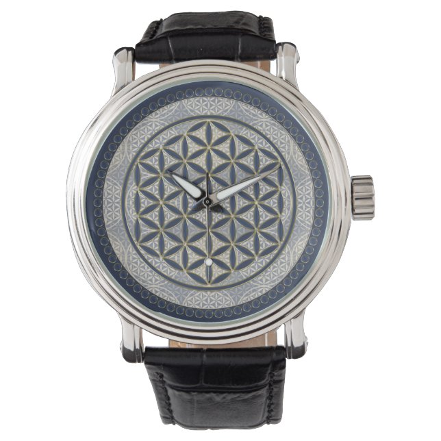FLOWER OF LIFE - Sacred Geometrie Symbol Art 1 Watch (Front)