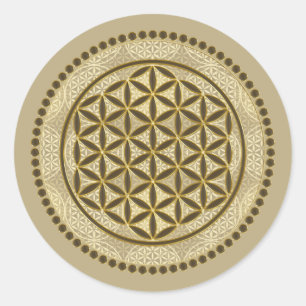 FLOWER OF LIFE - Sacred Geometrie Symbol Art 2 Classic Round Sticker