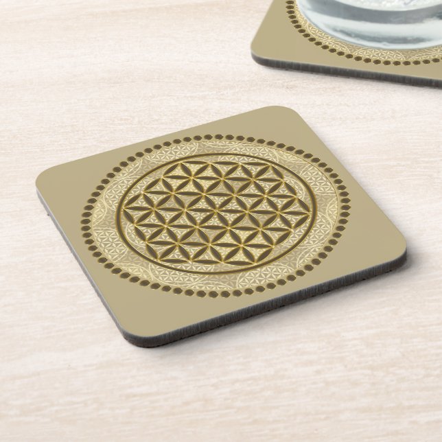 FLOWER OF LIFE - Sacred Geometrie Symbol Art 2 Coaster (Left Side)