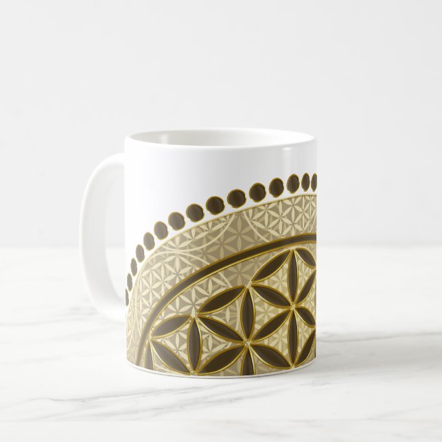 FLOWER OF LIFE - Sacred Geometrie Symbol Art 2 Coffee Mug (Front Left)