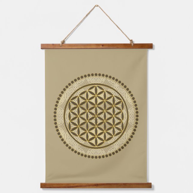 FLOWER OF LIFE - Sacred Geometrie Symbol Art 2 Hanging Tapestry (Front)