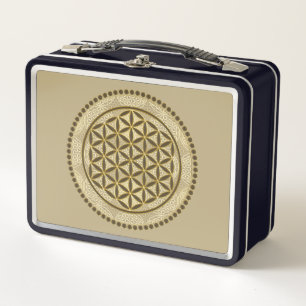 FLOWER OF LIFE - Sacred Geometrie Symbol Art 2 Metal Lunch Box