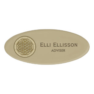 FLOWER OF LIFE - Sacred Geometrie Symbol Art 2 Name Tag