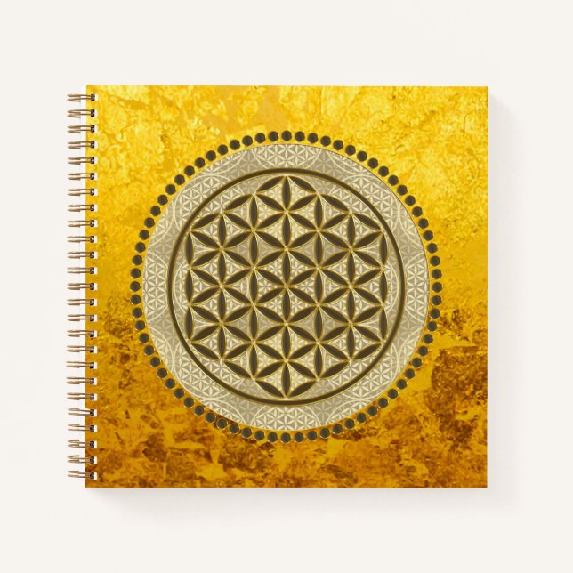 FLOWER OF LIFE - Sacred Geometrie Symbol Art 2 Notebook (Front)