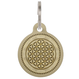 FLOWER OF LIFE - Sacred Geometrie Symbol Art 2 Pet Tag