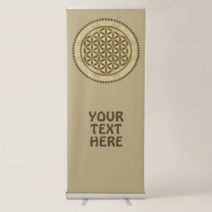 FLOWER OF LIFE - Sacred Geometrie Symbol Art 2 Retractable Banner
