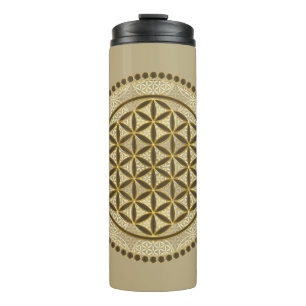FLOWER OF LIFE - Sacred Geometrie Symbol Art 2 Thermal Tumbler