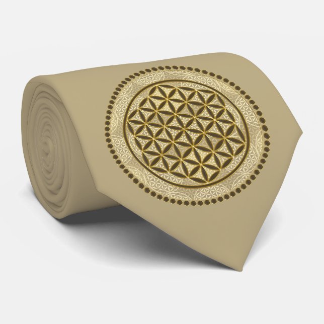 FLOWER OF LIFE - Sacred Geometrie Symbol Art 2 Tie (Rolled)