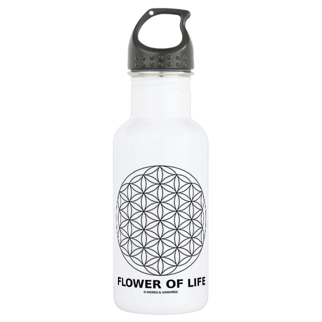 Flower Of Life (Sacred Geometry) 532 Ml Water Bottle (Front)