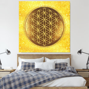 FLOWER OF LIFE - Sacred Geometry Medaillon 1 Canvas Print
