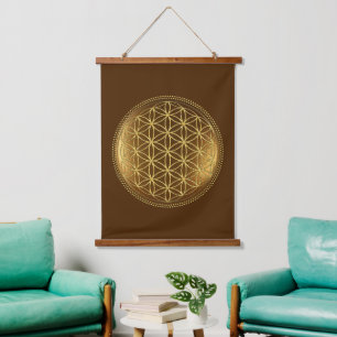 FLOWER OF LIFE - Sacred Geometry Medaillon 1 Hanging Tapestry