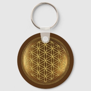 FLOWER OF LIFE - Sacred Geometry Medaillon 1 Key Ring