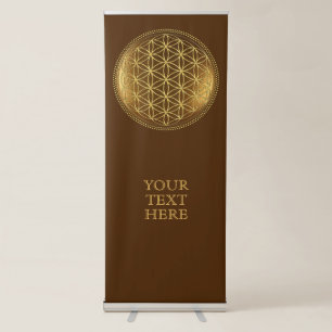 FLOWER OF LIFE - Sacred Geometry Medaillon 1 Retractable Banner