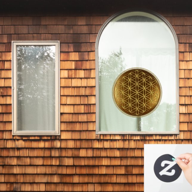 FLOWER OF LIFE - Sacred Geometry Medaillon 1 Window Cling (Home Window)