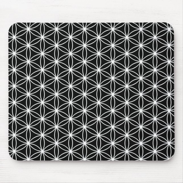 Flower Of Life Sacred Geometry Mouse Mat (Front)