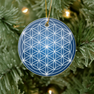 flower of life sacred geometry shapes seed of life ceramic tree decoration