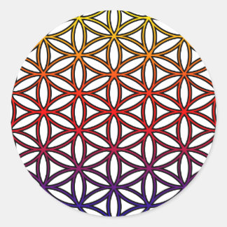 Flower of Life Sacred Geometry Symbol - 1 Classic Round Sticker